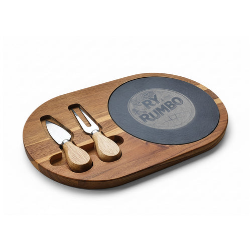 Second Breakfast Serving Tray with Cheese Knives