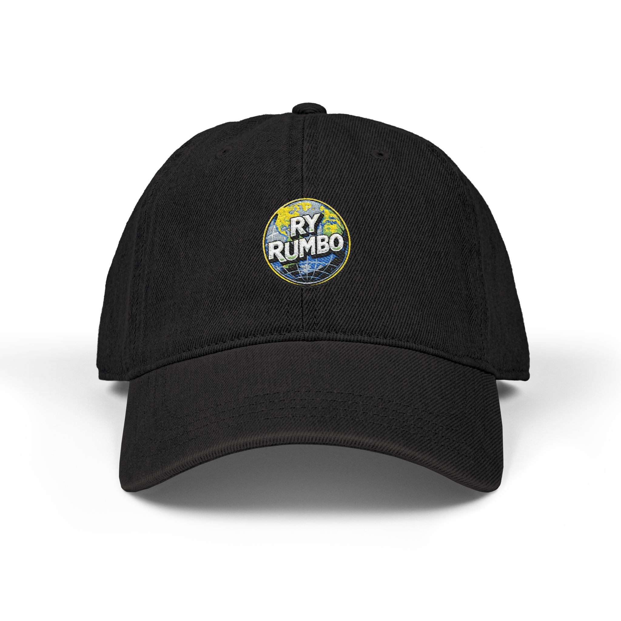 RY RUMBO Embroidered Circle Logo Denim Hat 100% Cotton