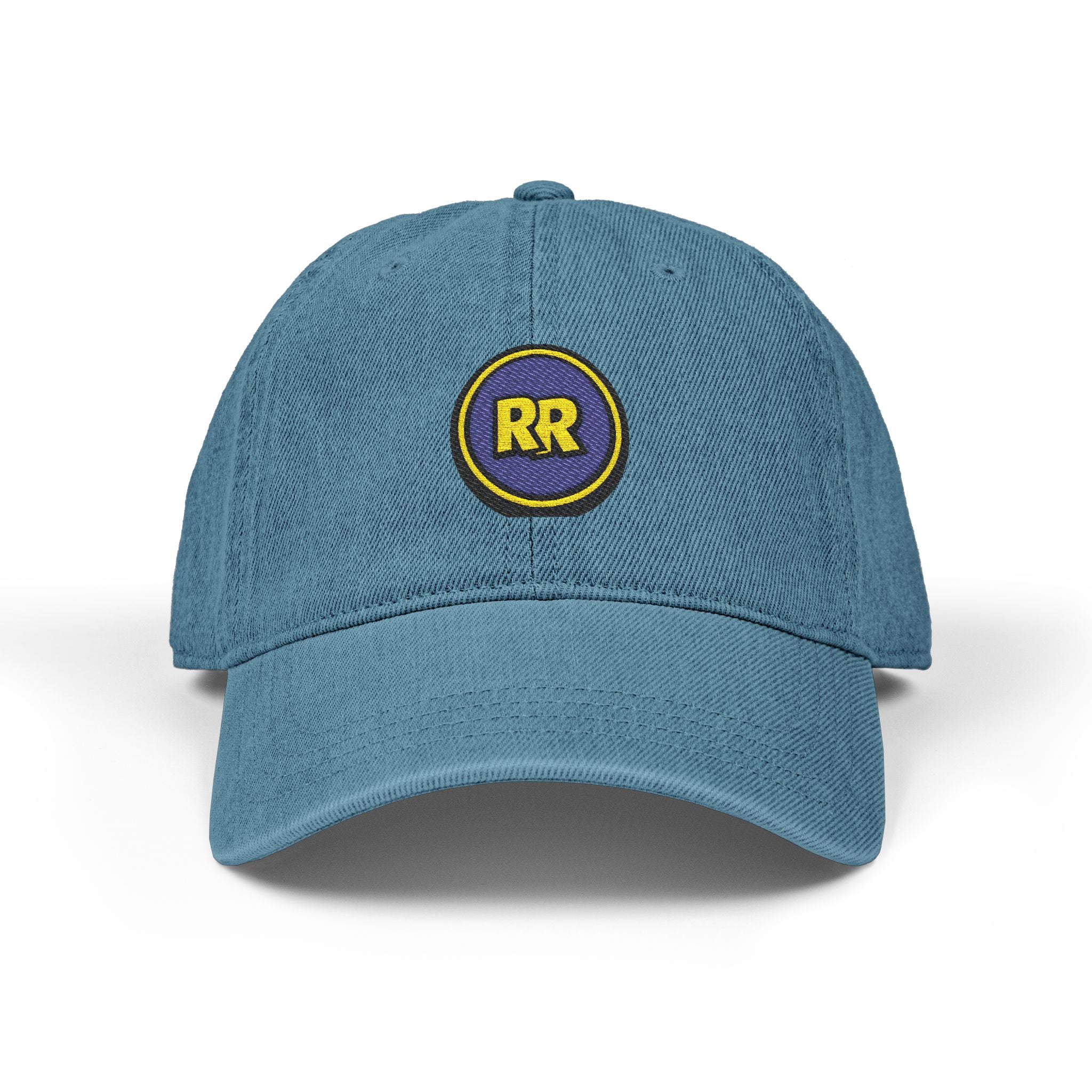 RY RUMBO Embroidered Circle Logo Denim Hat 100% Cotton