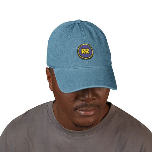 RY RUMBO Embroidered Circle Logo Denim Hat 100% Cotton