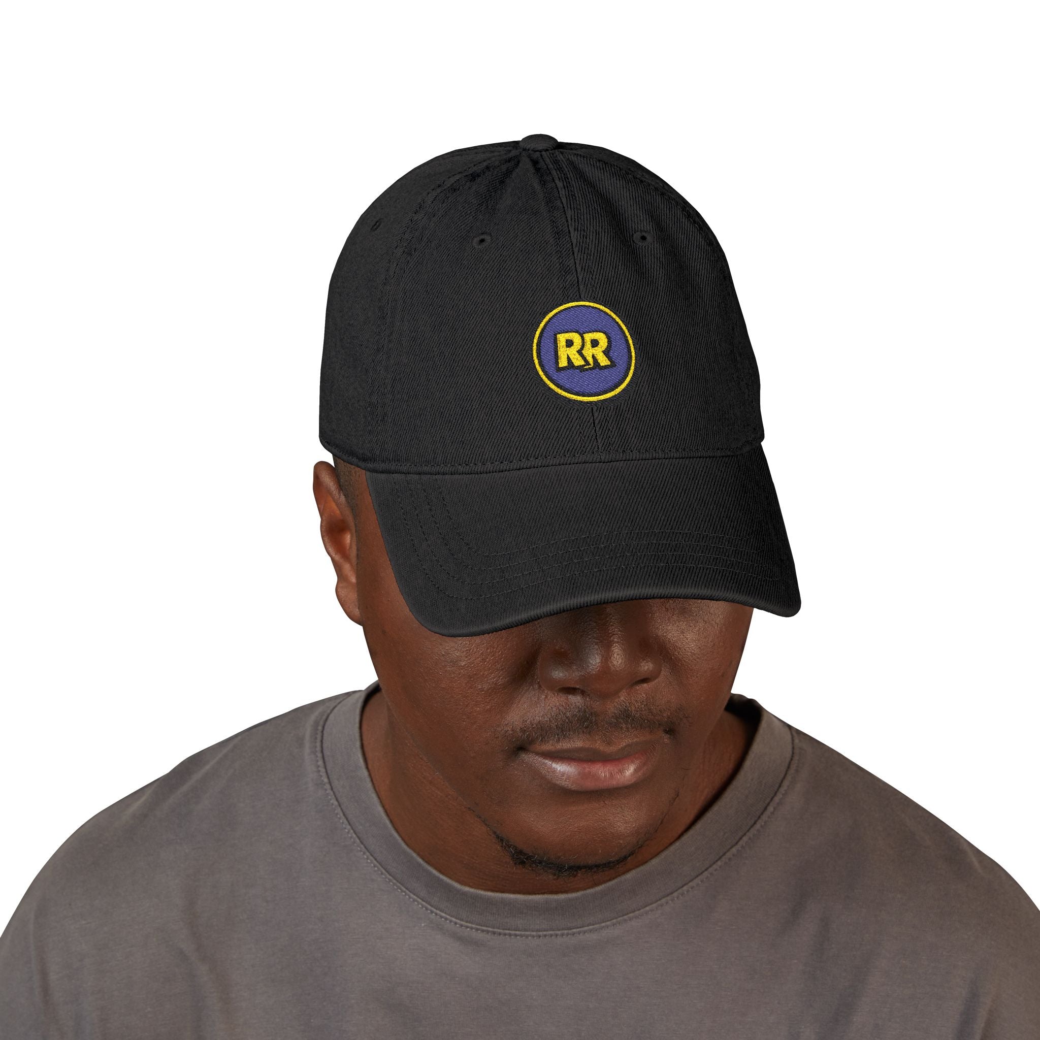 RY RUMBO Embroidered Circle Logo Denim Hat 100% Cotton