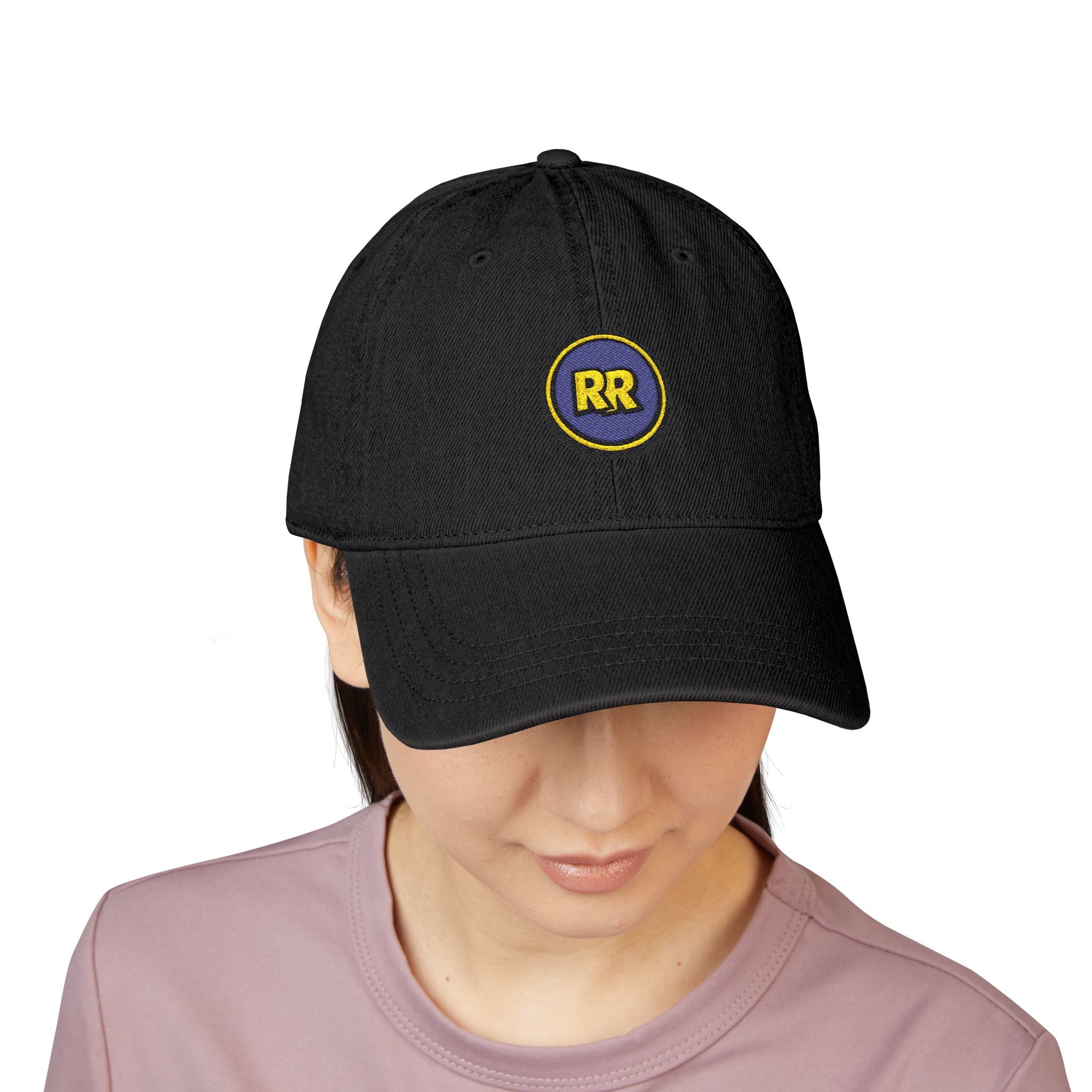 RY RUMBO Embroidered Circle Logo Denim Hat 100% Cotton